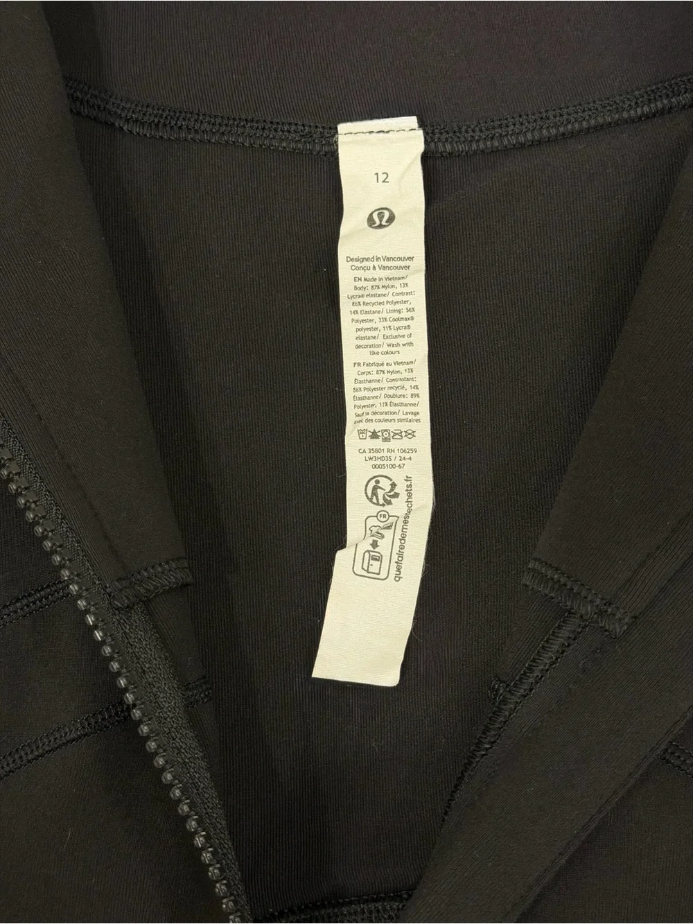 Lululemon Define Relaxed-Fit Jacket *Luon Black Size 12 NWT*Detached* - Picture 9 of 13